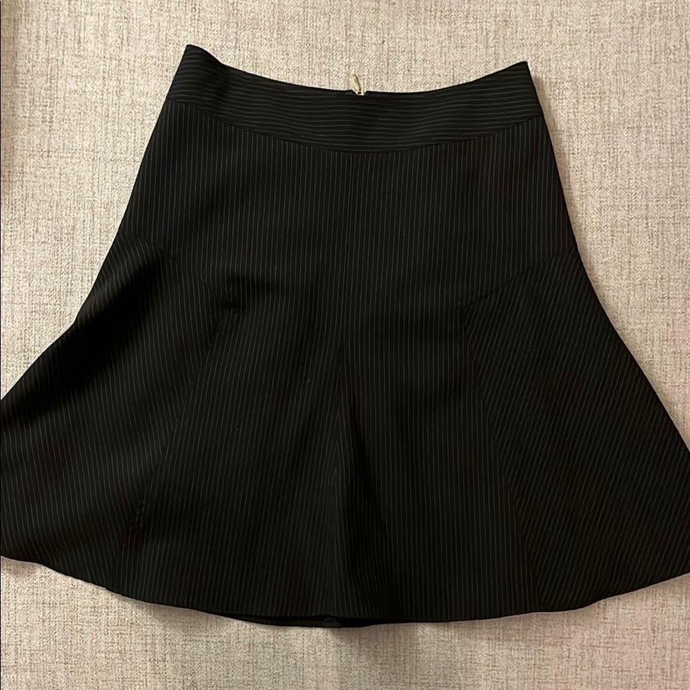 Black Pinstripe Skirt